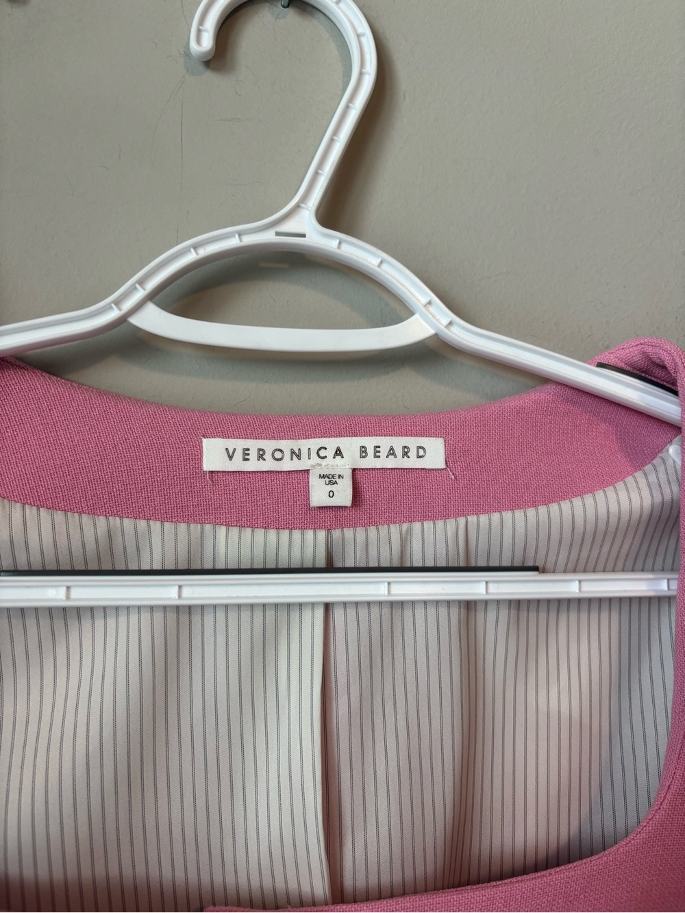 Veronica Beard Ria Woven Pink Blazer Jacket Size 0 - Picture 7 of 13